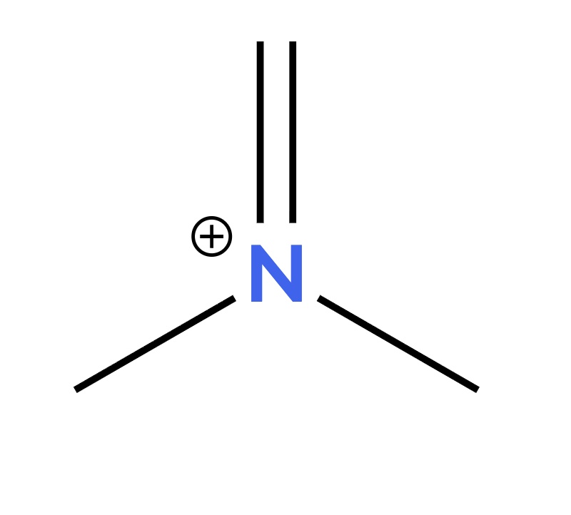 Positive nitrogen with 4 bonds and no lone pairs