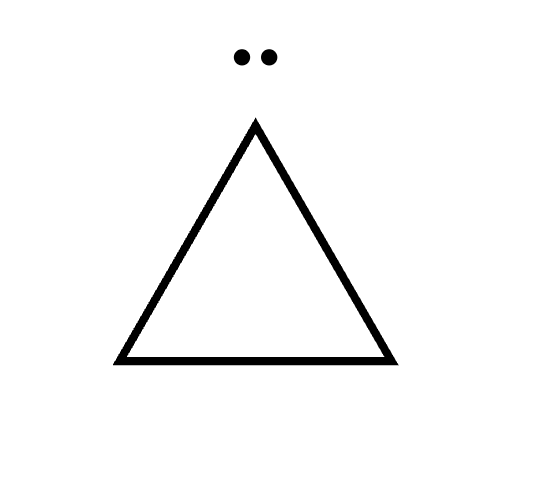 Carbon with 3 bonds and 1 lone pair