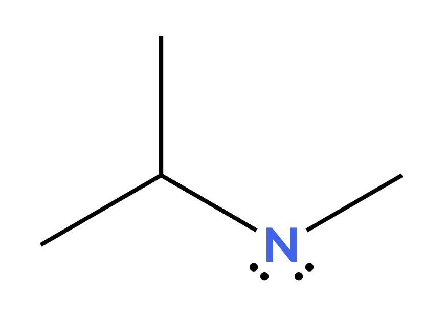 Nitrogen with 2 bonds and 2 lone pairs