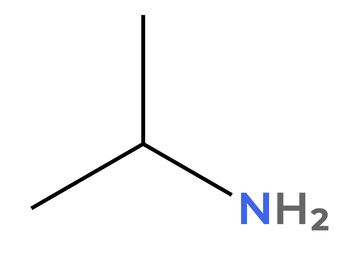 Amine functional group showing nitrogen bonded to carbon and hydrogen