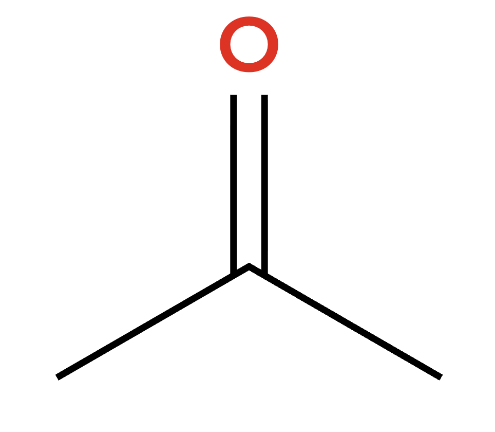 Ketone functional group showing R-CO-R