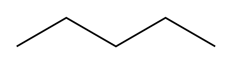 Pentane — straight five-carbon zigzag bond-line structure